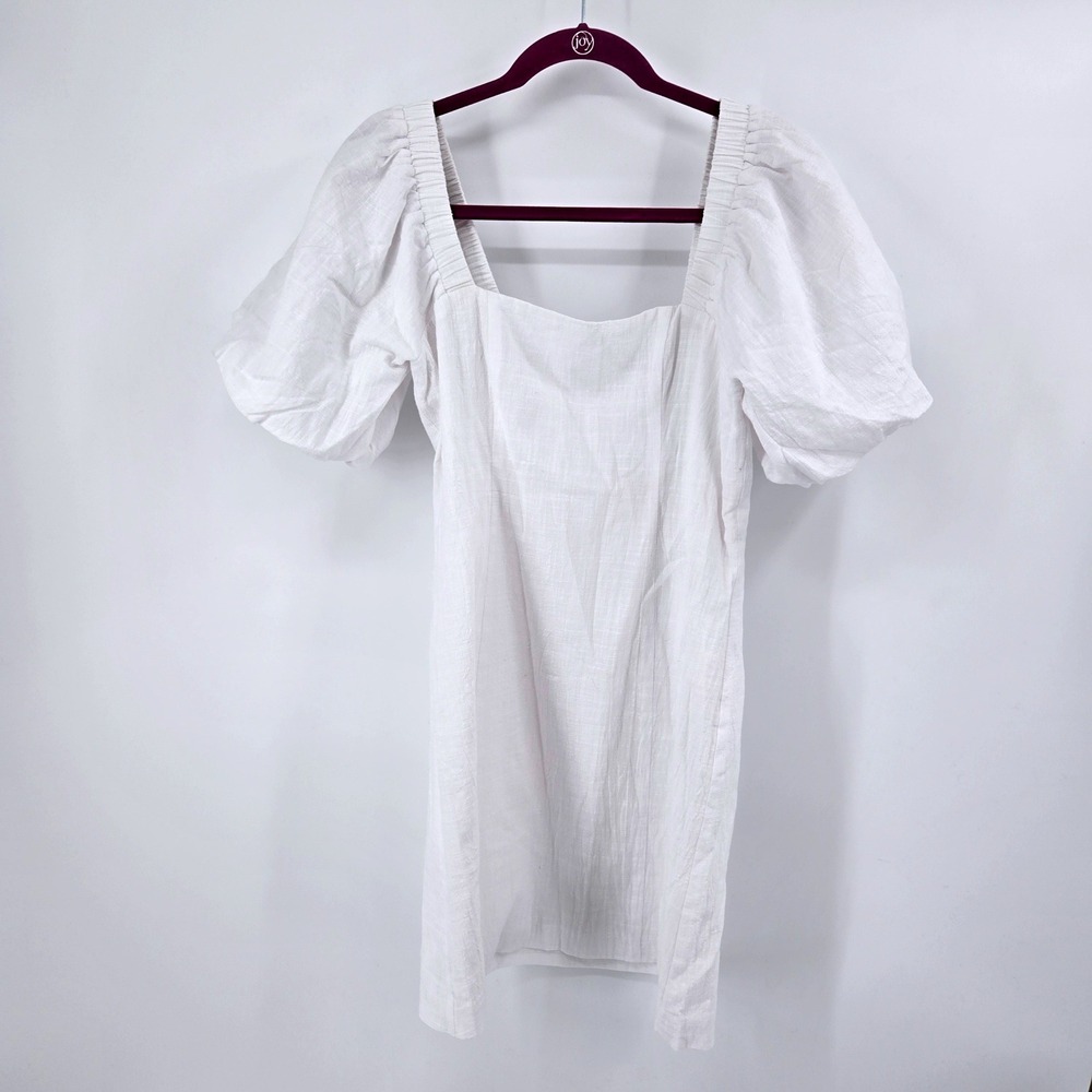 SNDYS Everyday Tuscany Mini Dress M‎ White 100% Cotton Bridal Shower Graduation
